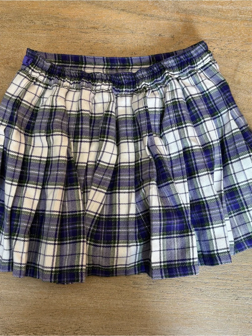 VTG The Children's Place Plaid Metallic Skort 3T Purple 90s Velvet Bloomers